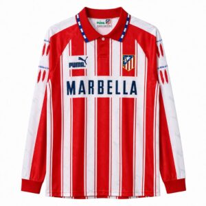 Retro Atletico Madrid 1994/95 Home Long Sleeve Jersey