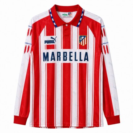 Retro Atletico Madrid 1994/95 Home Long Sleeve Jersey