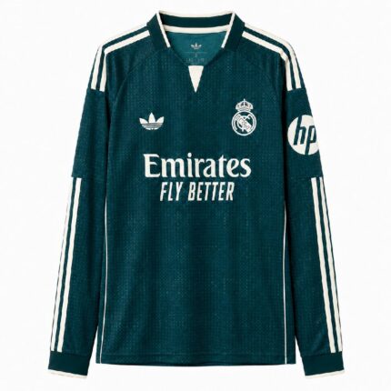 Mens Real Madrid 2026/27 Away Long Sleeve Jersey