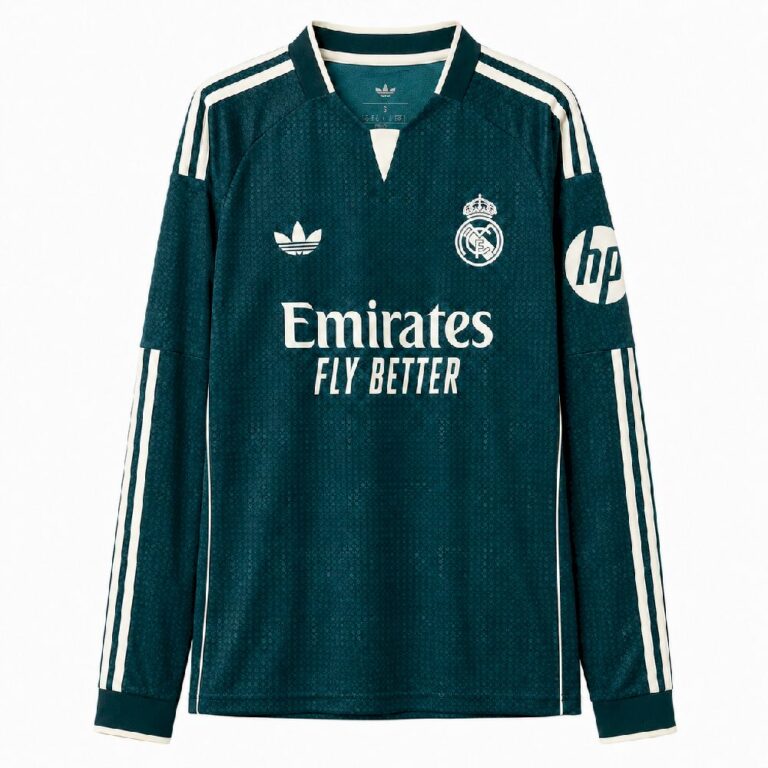 Mens Real Madrid 2026/27 Away Long Sleeve Jersey