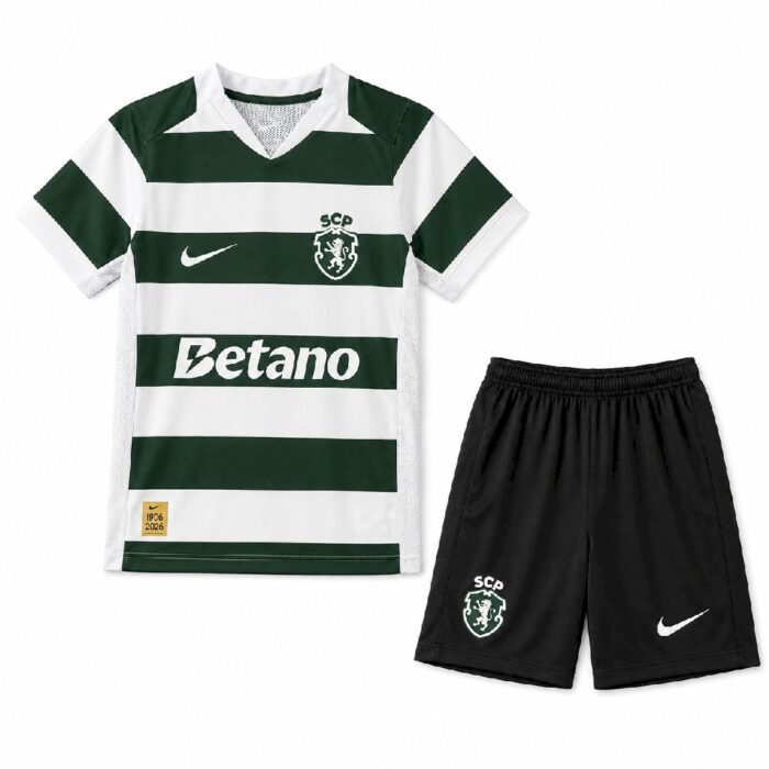 Kids Sporting CP 2026/27 Home Kit – view 3