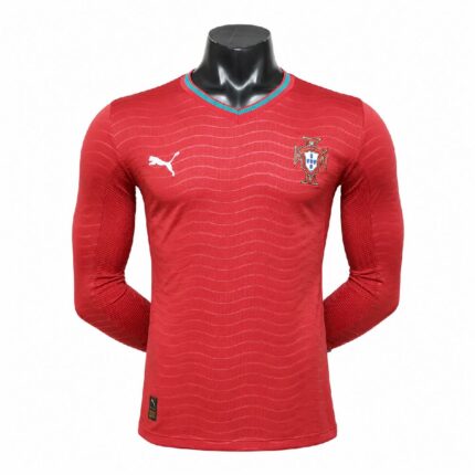Mens Portugal 2026 World Cup Home Long Sleeve Jersey Player Version