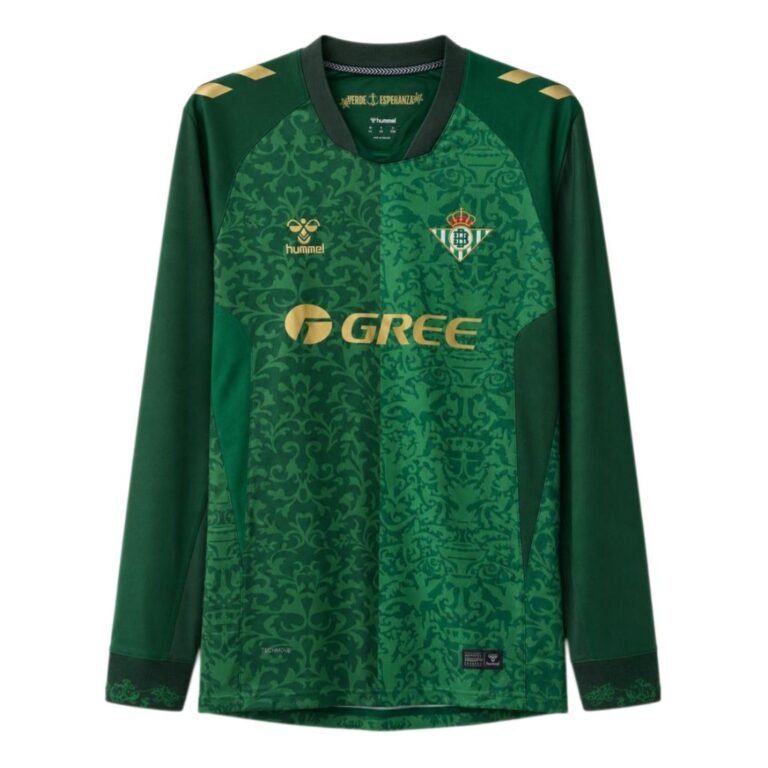 Mens Real Betis 2025/26 Away Long Sleeve Jersey