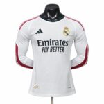 Mens Real Madrid 2026/27 Home Long Sleeve Jersey Player Version