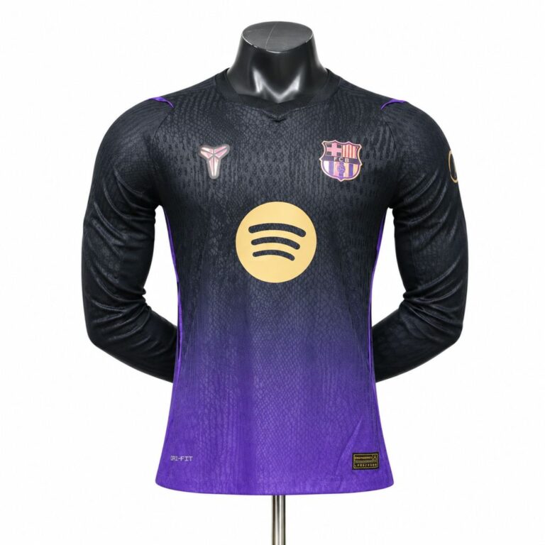 Mens Barcelona 2026/27 Away Long Sleeve Jersey Player Version