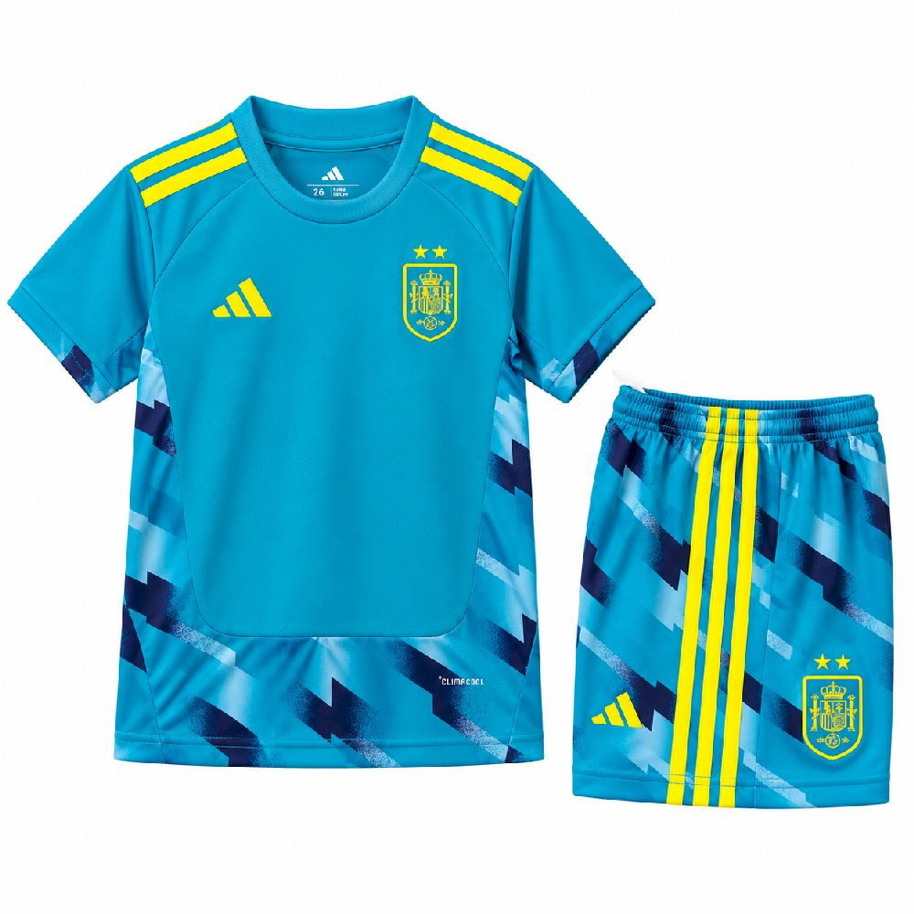Kids Spain 2026 World Cup Goalkeeper Kit (Champion 2-Star Version) Kids Spain 2026 World Cup Goalkeeper Kit (Champion 2-Star Version)