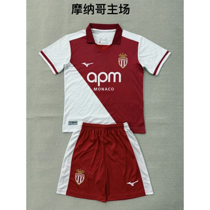Kids AS Monaco 2026/27 Home Kit – view 4