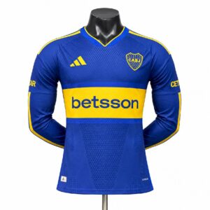 Mens Boca Juniors 2026/27 Home Long Sleeve Jersey Player Version
