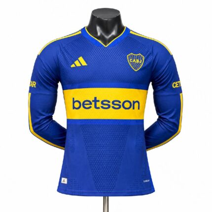 Mens Boca Juniors 2026/27 Home Long Sleeve Jersey Player Version