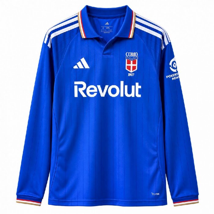 Mens Como 1907 2026/27 Home Long Sleeve Jersey – view 3