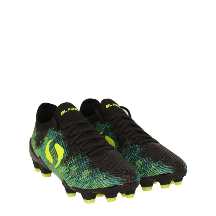 Sondico Blaze Junior Firm Ground Football Boots – Black/Green – view 4