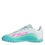 adidas F50 Messi Junior Turf Football Boots – Wht/Pink/Blue – view 2