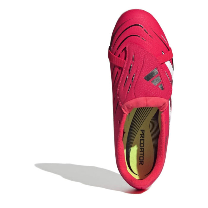 adidas Predator Junior Firm Ground Football Boots – Red/White – view 5