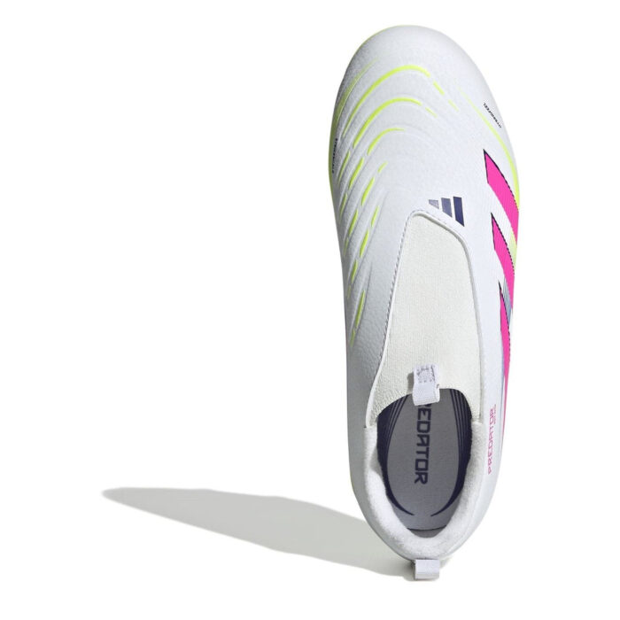 adidas Predator 3 Junior Firm Ground Football Boots – White/Pink – view 5