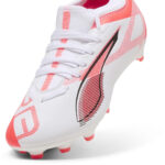 Puma Ultra 5 Junior Firm Ground Football Boots – White/Red – view 6