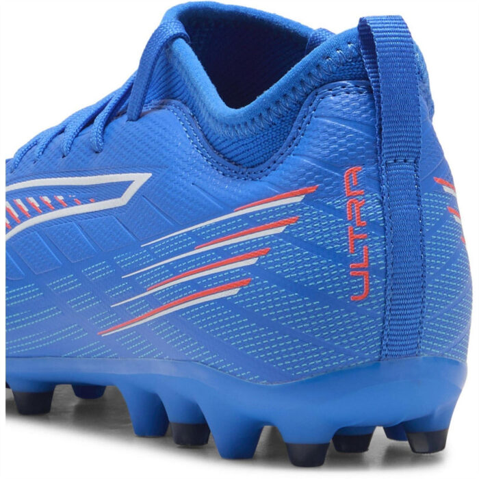 Puma Junior Multi-Ground Football Boots – ltrBl-Wht-GlwRd – view 5