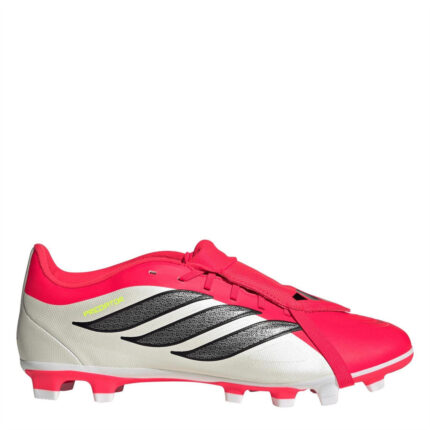 adidas Predator Fold Over Tongue Firm Ground Football Boots – Red/Blk/White