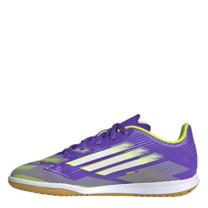 adidas F50 Messi Junior Indoor Football Boots – Purple/White – view 2