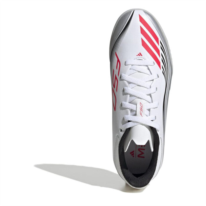 adidas F50 Messi Junior Turf Football Boots – White/Red – view 5