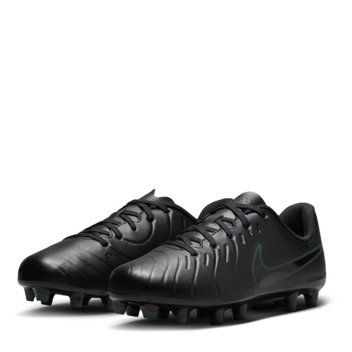 Nike Tiempo Legend 10 Junior Firm Ground Football Boots – Black/Green - Image 4