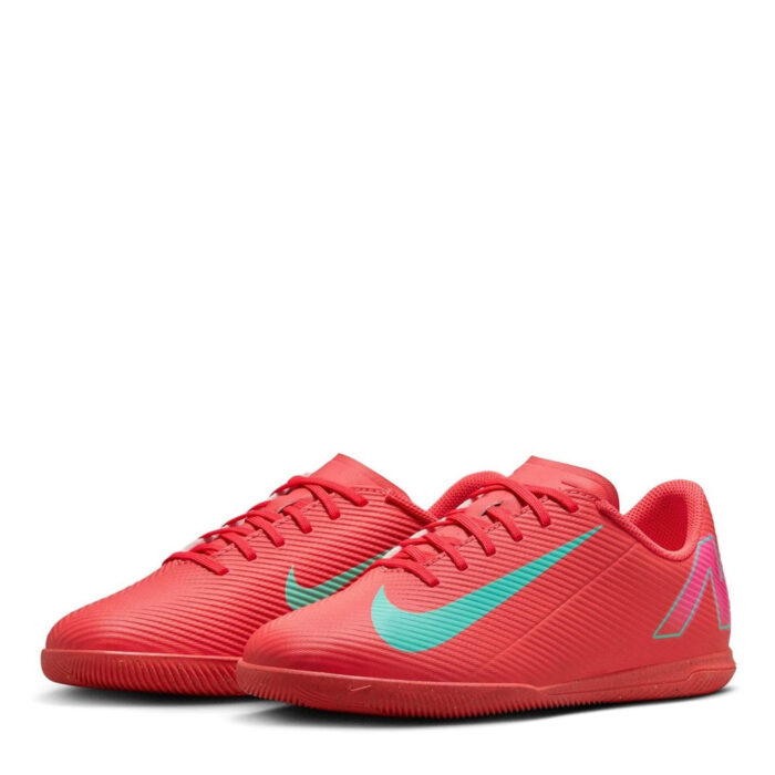Nike Mercurial Vapor 16 Junior Indoor Football Boots – Red/Green – view 4
