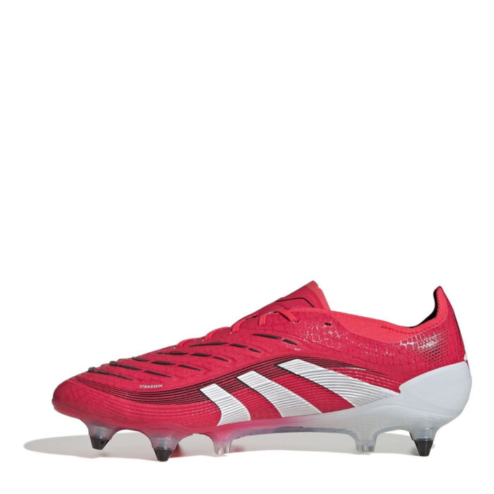 adidas Predator Soft Ground Football Boots – Red/White - Image 2