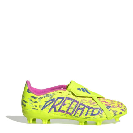 adidas Predator Junior Firm Ground Football Boots – Yellow/Pink