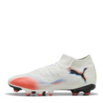 Puma Womens King Firm Ground Football Boots – White/Black/Red – view 2