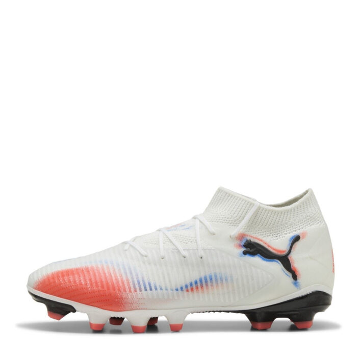 Puma Womens King Firm Ground Football Boots – White/Black/Red – view 2