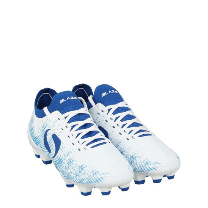 Sondico Blaze Junior Firm Ground Football Boots – White/Blue – view 4