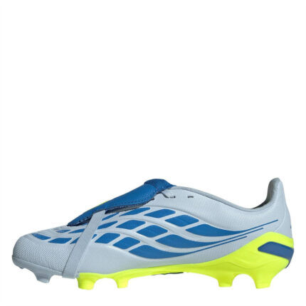 adidas Predator Fold Over Tongue Junior Firm Ground Football Boots – Blue/Yellow – view 2