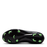Nike Junior Firm Ground Football Boots – Black/Green – view 3