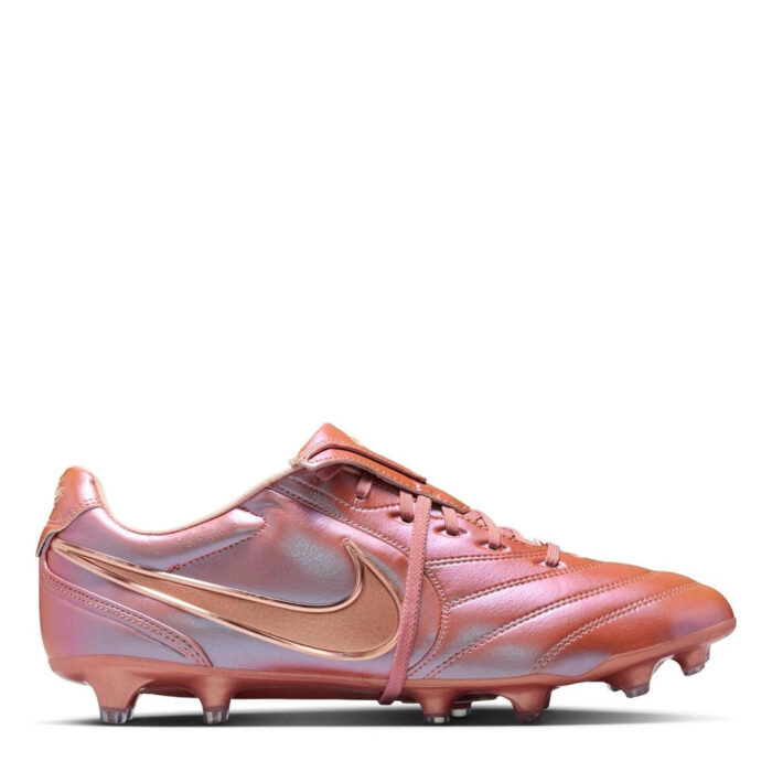 Nike Tiempo Ligera Firm Ground Football Boots – Rose Gold/Gold - Image 5