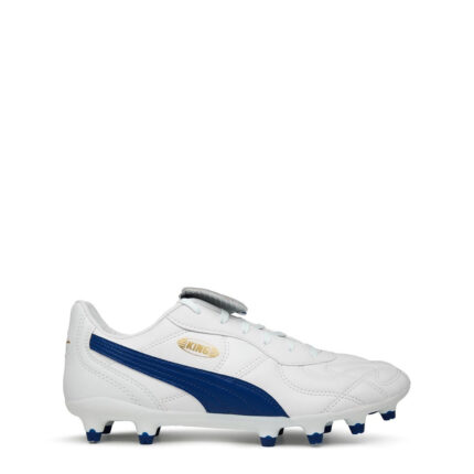 Puma King Cup Firm Ground Football Boots – White/Blue