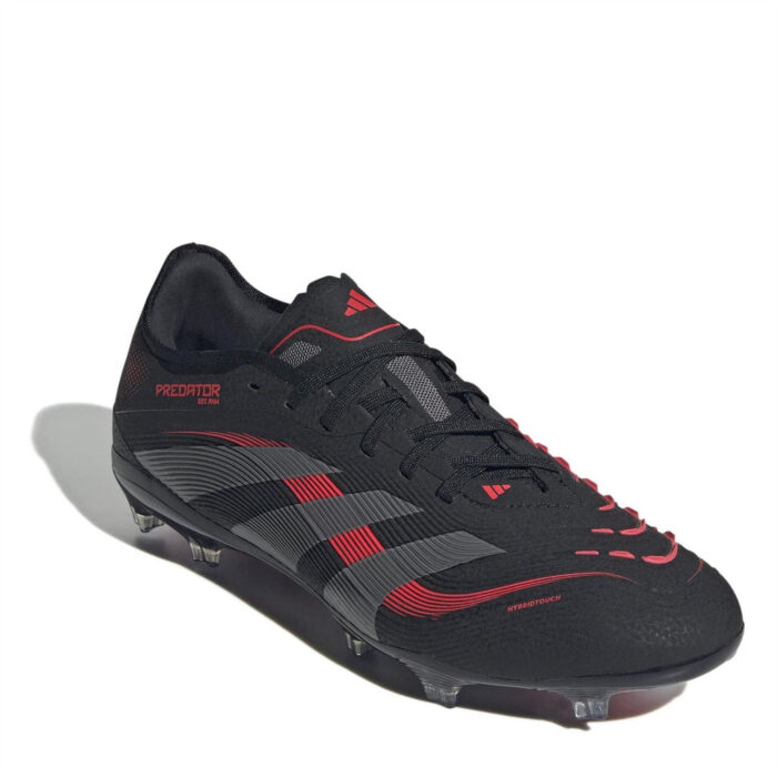 adidas Predator Firm Ground Football Boots – Black/Grey – view 3