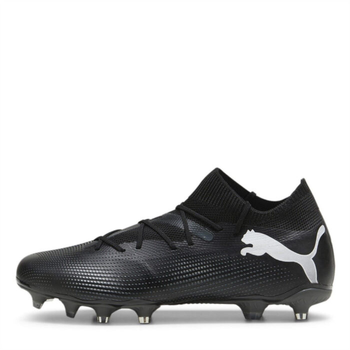 Puma Future 7 Firm Ground Football Boots – Black/White – view 2