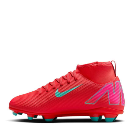 Nike Mercurial Superfly 10 Junior Firm Ground Football Boots – Red/Green – view 2