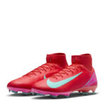 Nike Zoom Mercurial Superfly 10 Firm Ground Football Boots – Red/Green – view 4