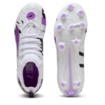 Puma Ultra Junior Firm Ground Football Boots – White/Purple - Image 3