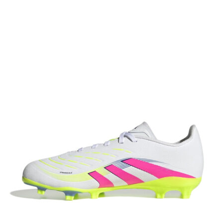 adidas Predator Junior Firm Ground Football Boots – White/Pink – view 2