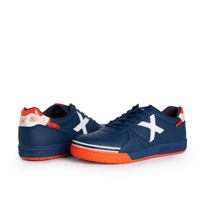 Munich G3 Profit Indoor Football Boots – Navy/Orange – view 5