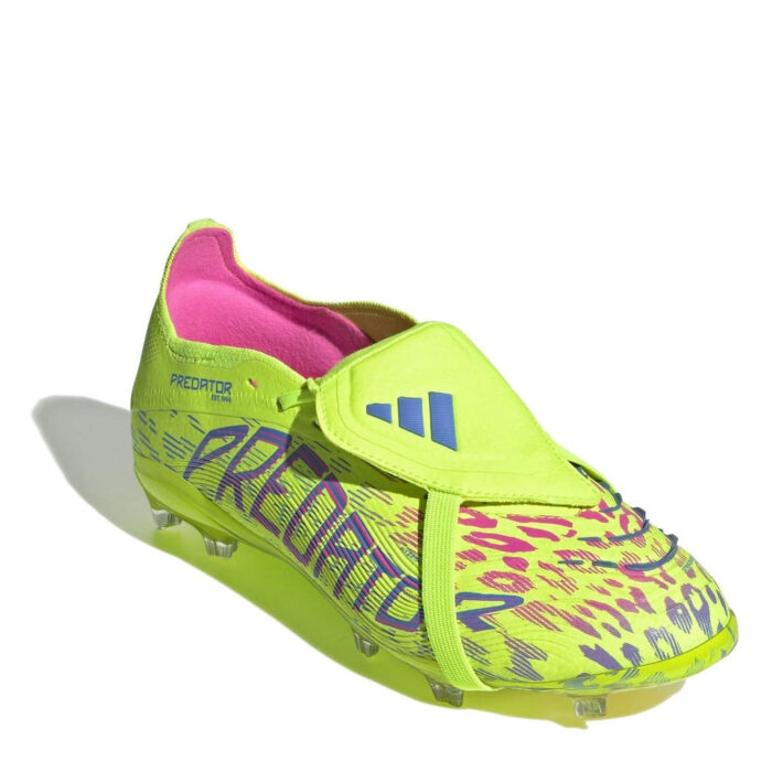 adidas Predator Junior Firm Ground Football Boots – Yellow/Pink – view 3