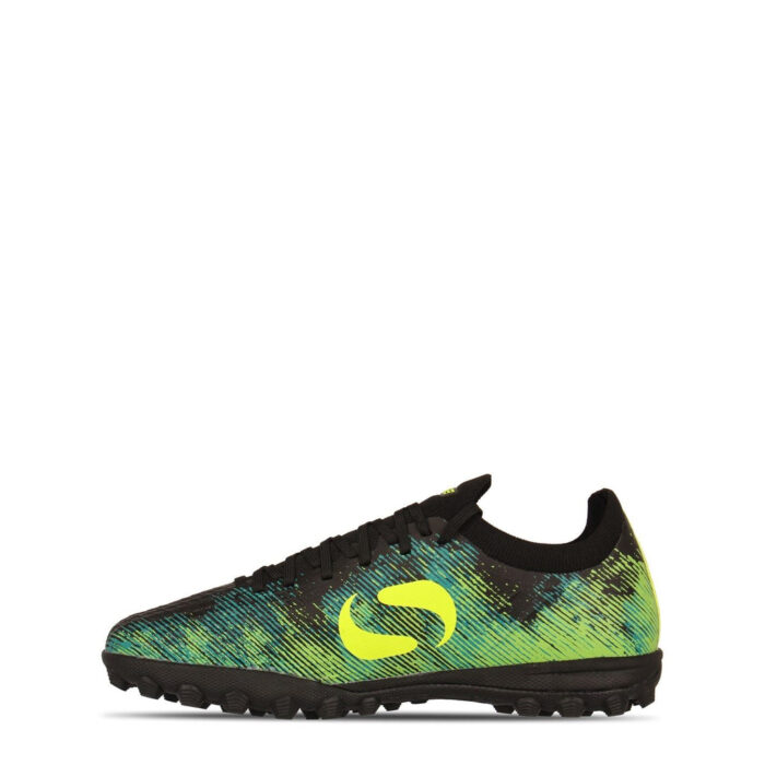 Sondico Blaze Junior Turf Football Boots – Black/Green – view 2