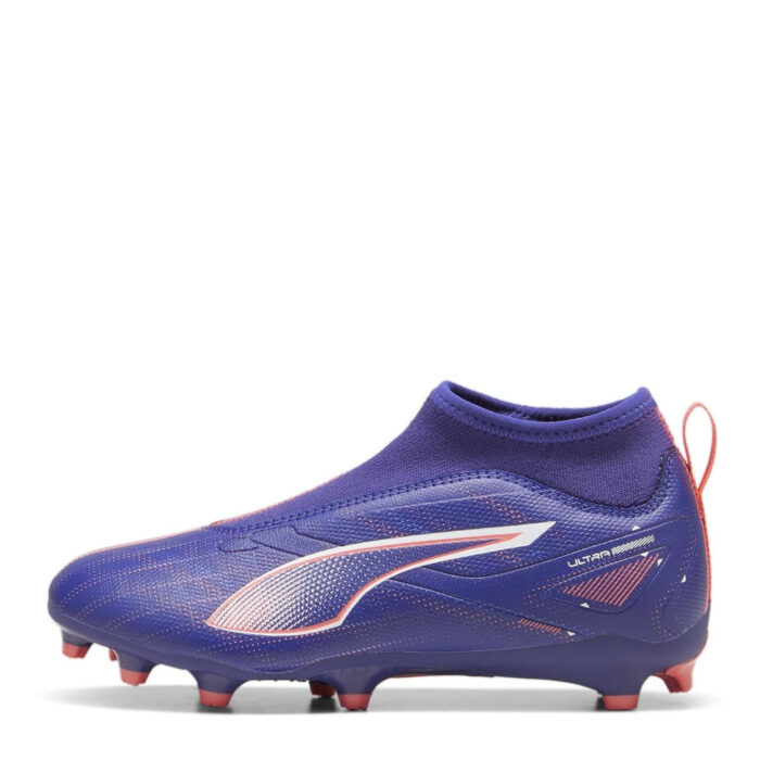 Puma Ultra Junior Firm Ground Football Boots – Purple/Wht/Org - Image 2