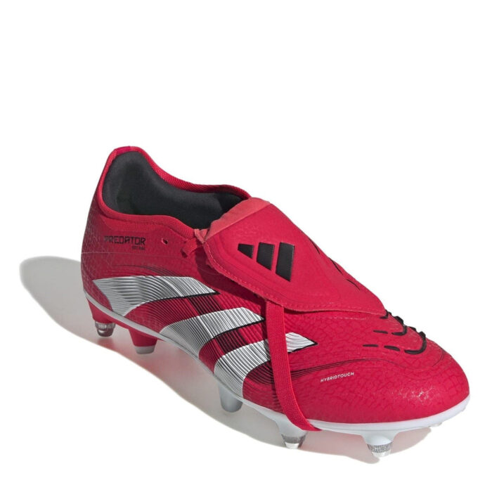 adidas Predator Firm Ground Football Boots – Red/White – view 3