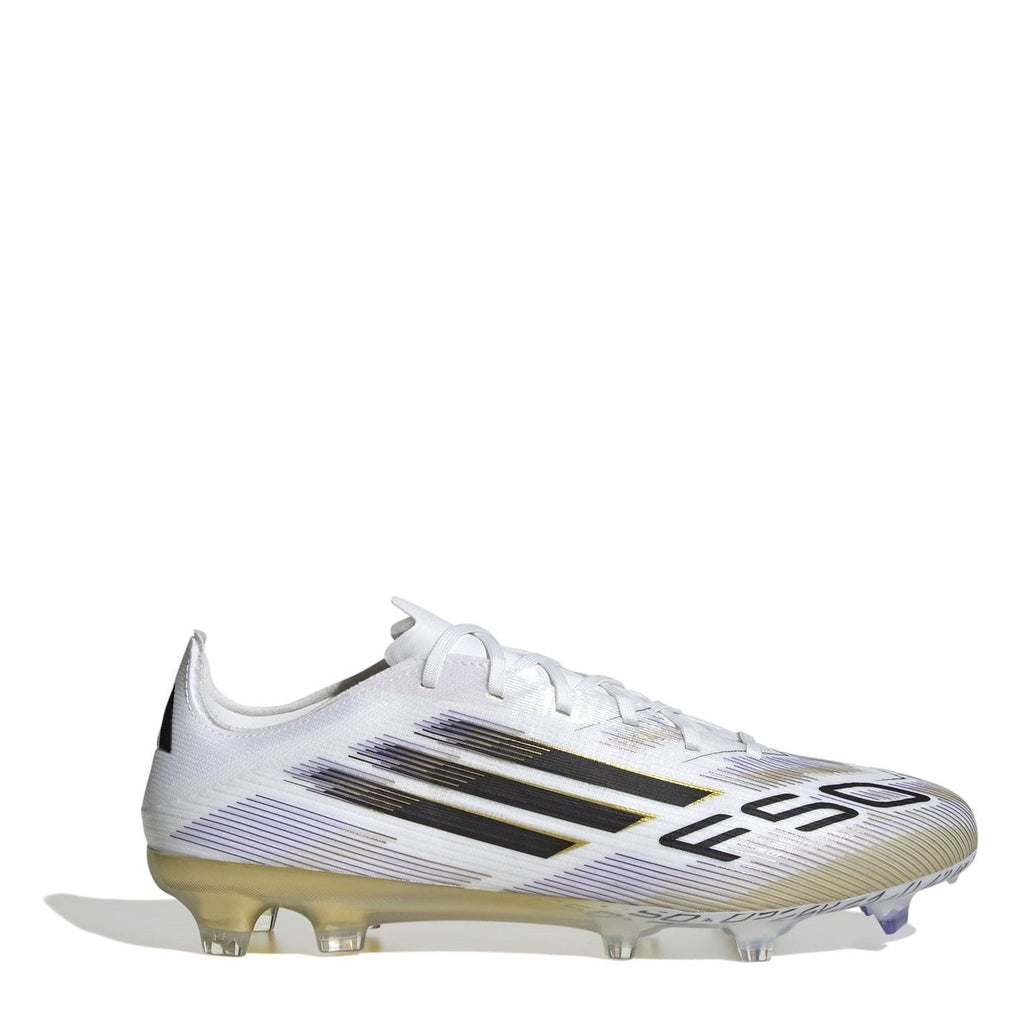 adidas F50 Firm Ground Football Boots – White/Blk/Gold