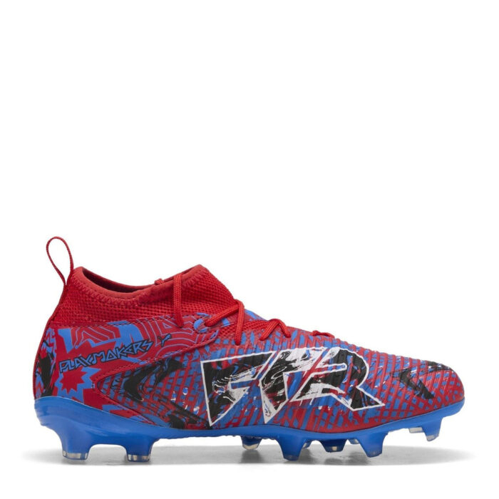 Puma Future 8 Junior Firm Ground Football Boots – Red/Blue – view 4