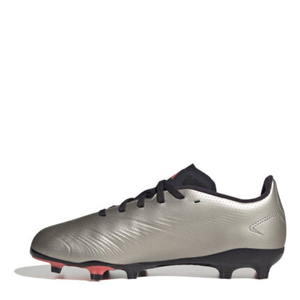 adidas Predator Junior Firm Ground Football Boots – Silver/Black – view 2