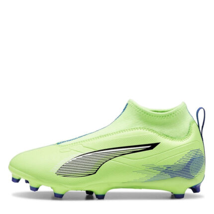 Puma Ultra Junior Firm Ground Football Boots – Green/Wht/Blue – view 2