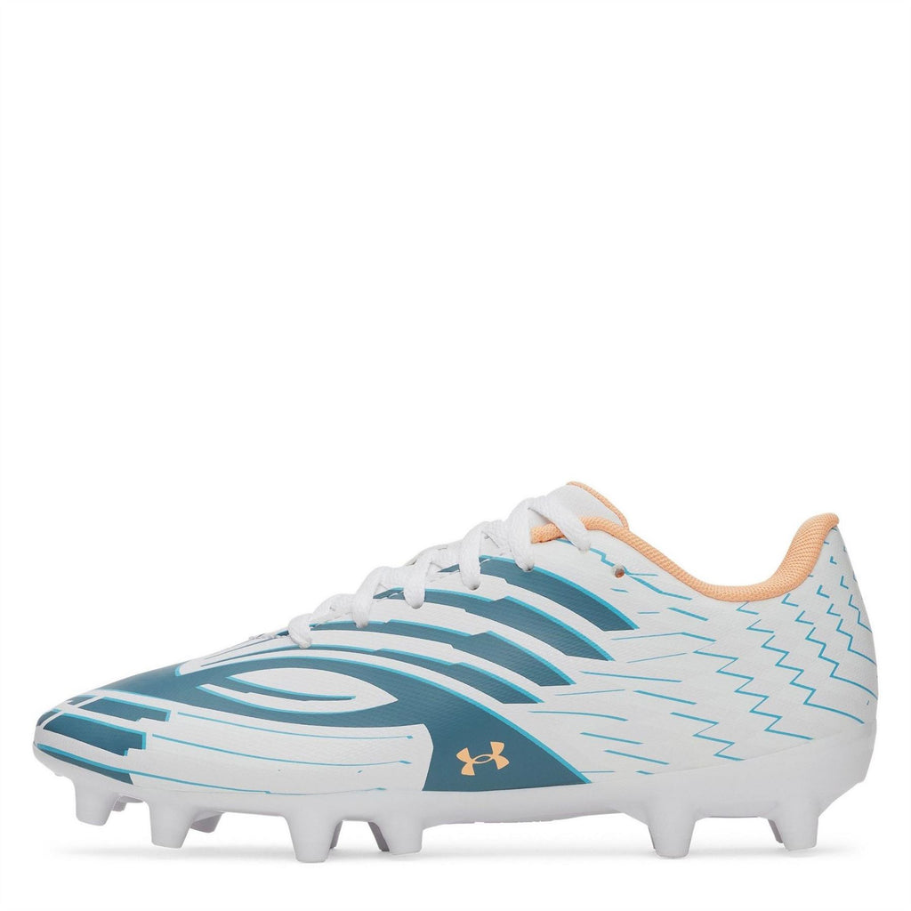 Under Armour Under Armour Shadow .4 Junior Firm Ground Football Boots – Blk/Gray/Green – view 2